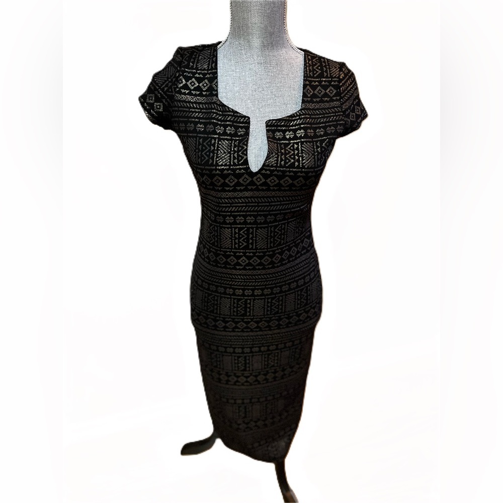 Yoyo 5 Gold and Black Glitter Dress